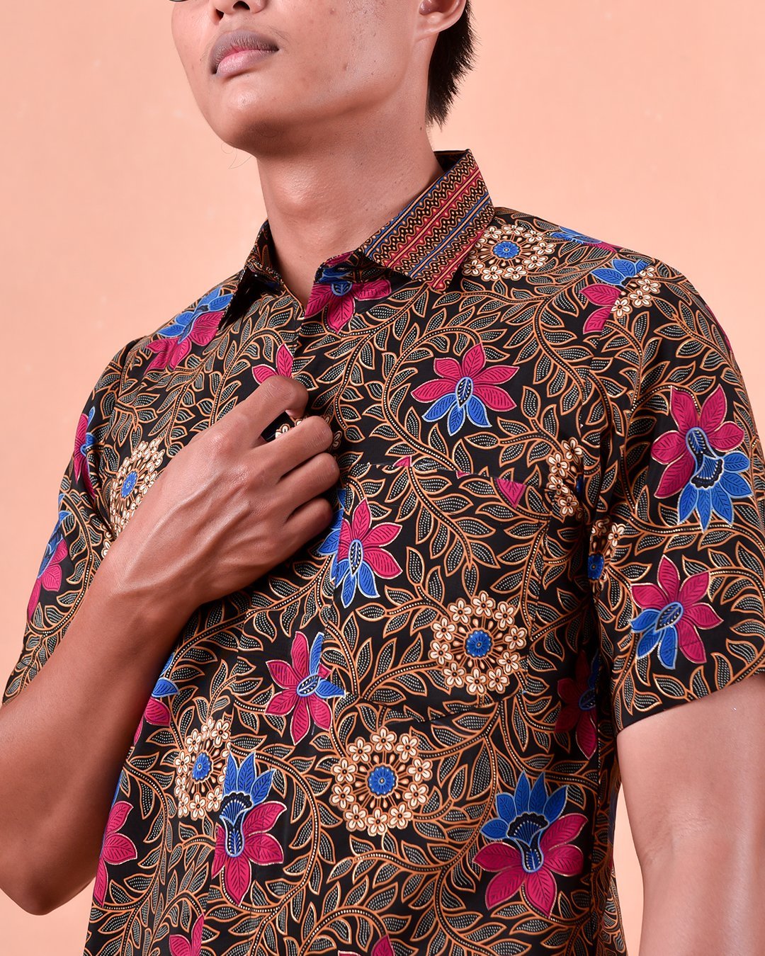 Baju Kemeja Batik Aezat - Pink