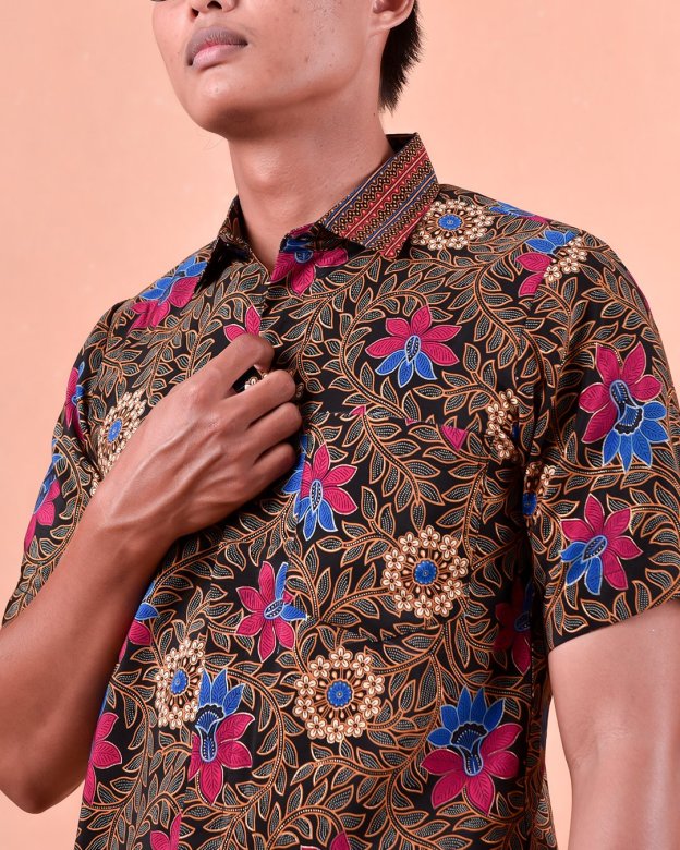 Baju Kemeja Batik Aezat - Pink