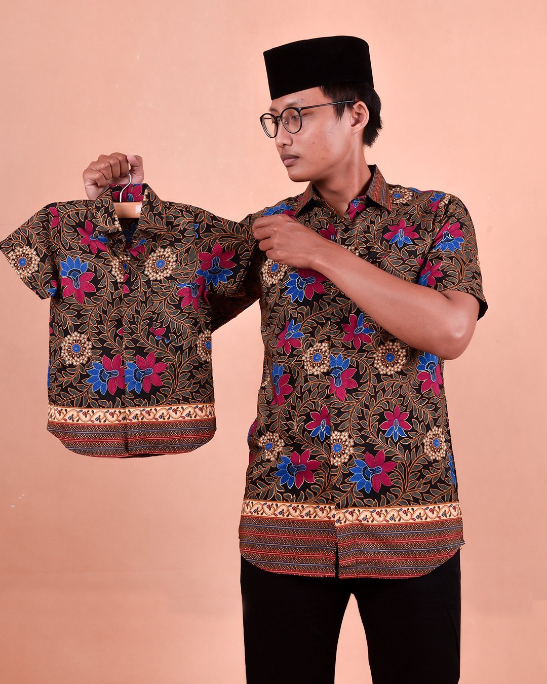 Baju Kemeja Batik Aezat - Pink