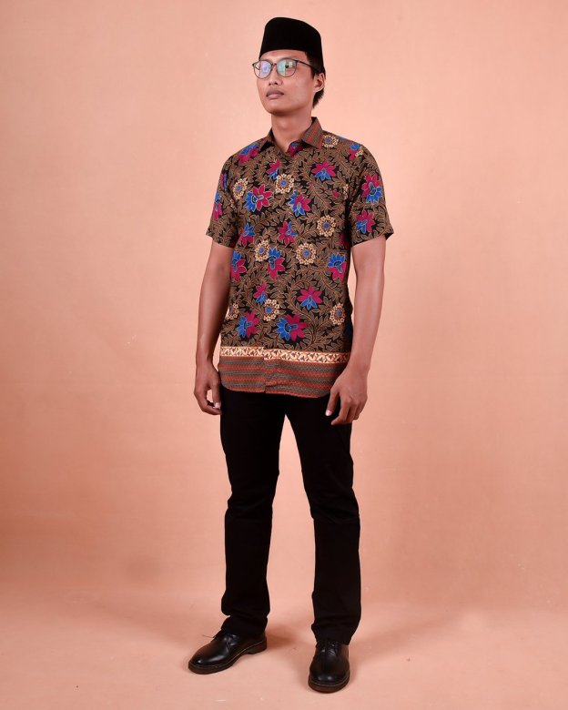 Baju Kemeja Batik Aezat - Pink