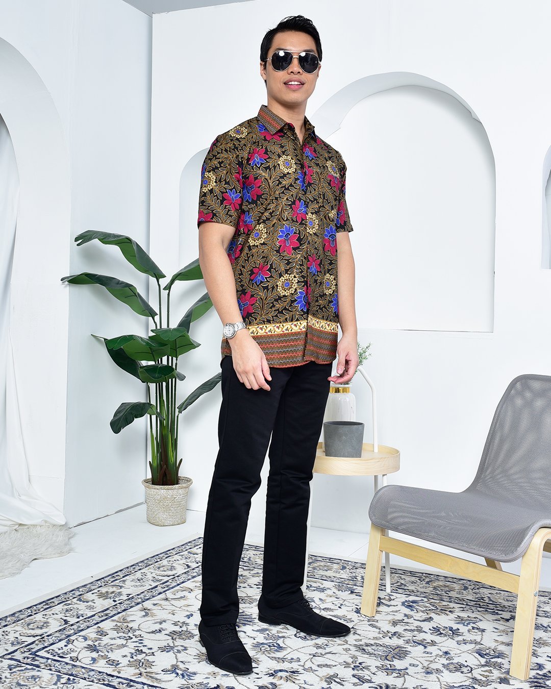 Baju Kemeja Batik Aezat - Pink