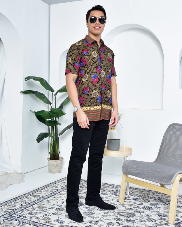 Baju Kemeja Batik Aezat - Pink