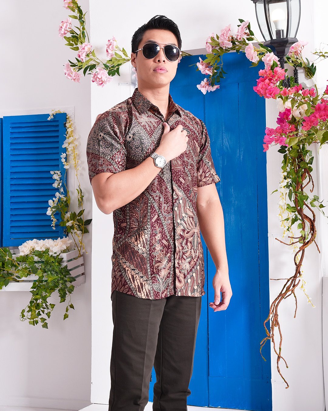 Baju Kemeja Batik Amin - Spice Brown