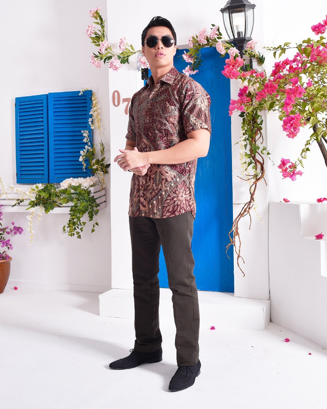 Baju Kemeja Batik Amin - Spice Brown