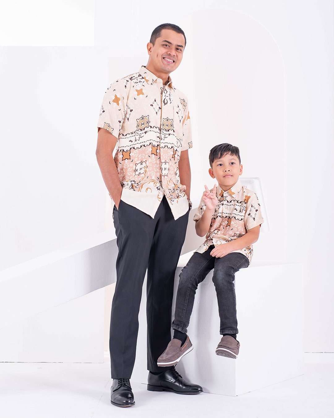 Baju Kemeja Short Sleeves Areena Kids - Earl Wheat