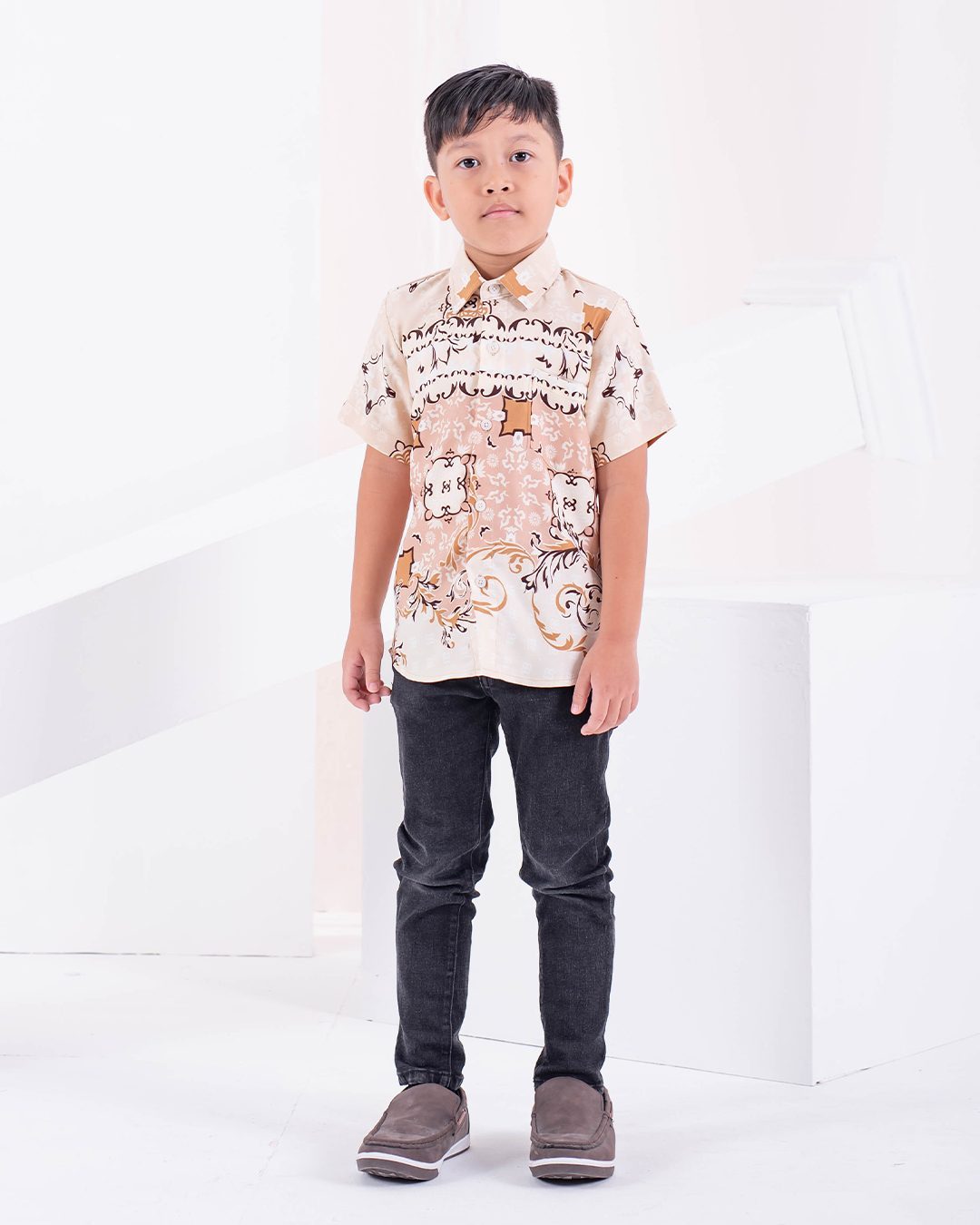 Baju Kemeja Short Sleeves Areena Kids - Earl Wheat