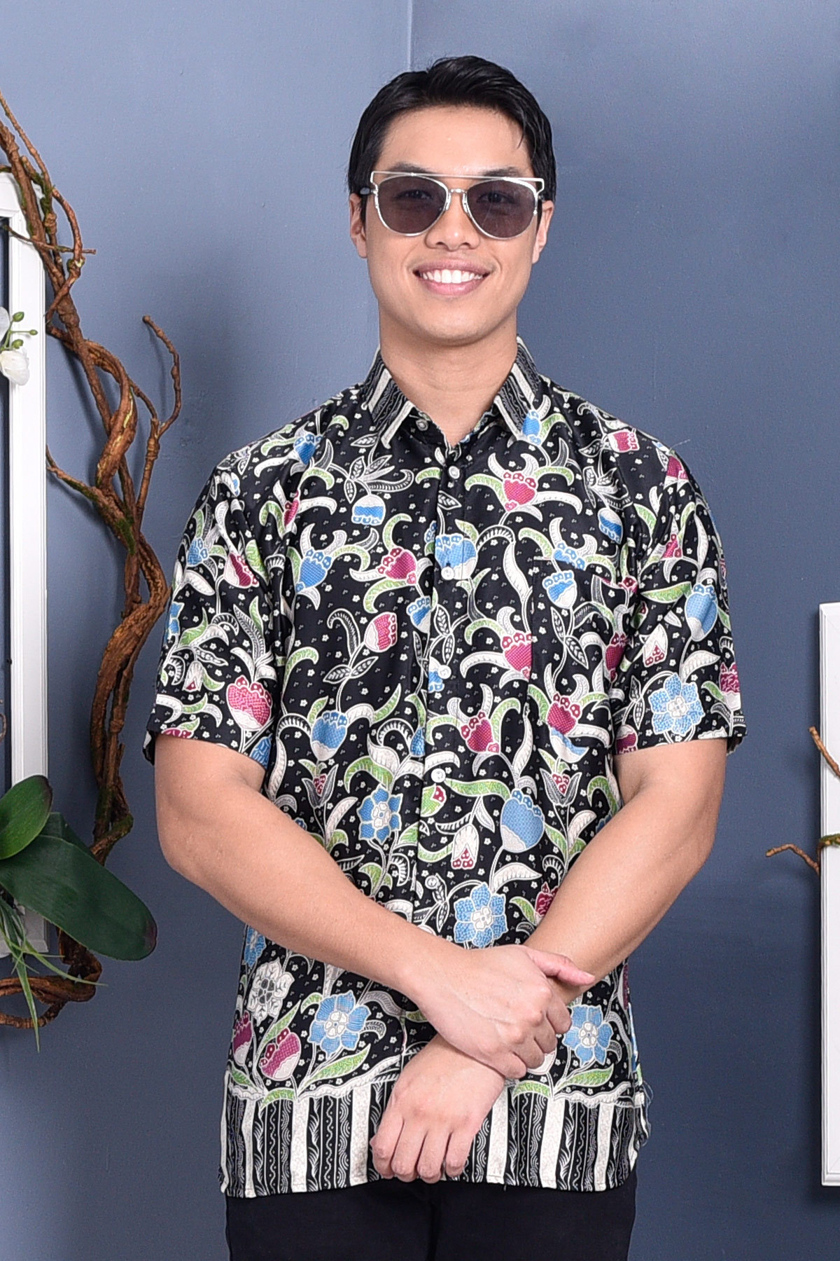 Baju Kemeja Batik Arba - Black