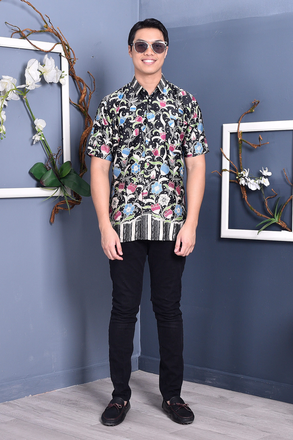 Baju Kemeja Batik Arba - Black