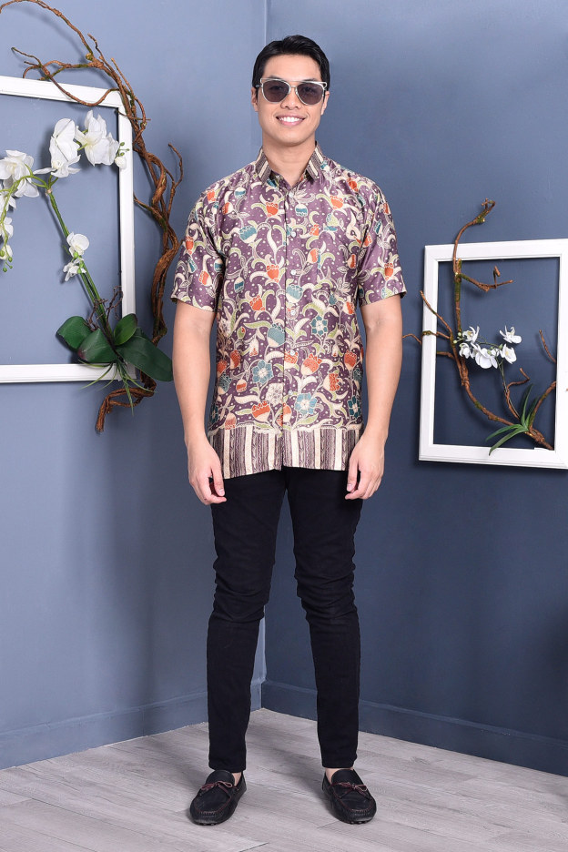 Baju Kemeja Batik Arba - Lavender