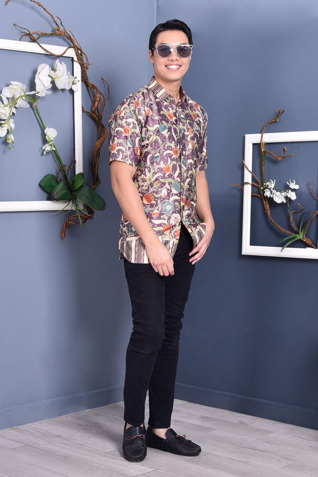 Baju Kemeja Batik Arba - Lavender