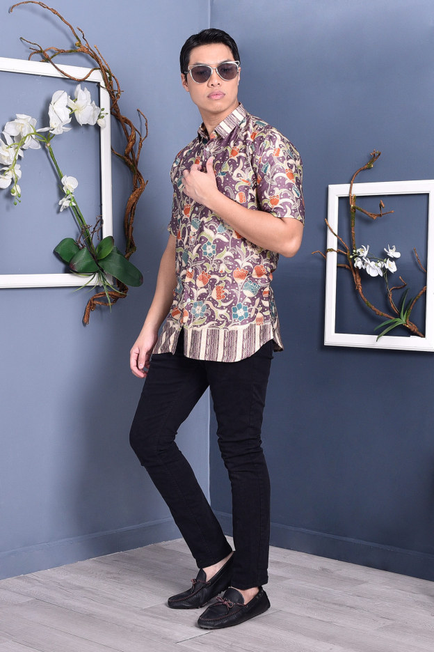Baju Kemeja Batik Arba - Lavender
