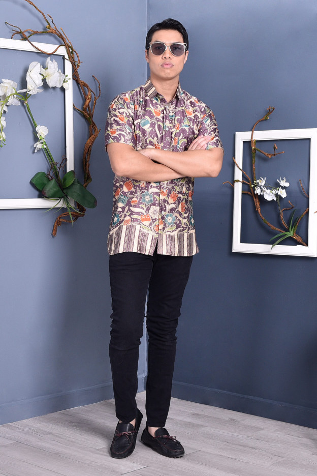 Baju Kemeja Batik Arba - Lavender