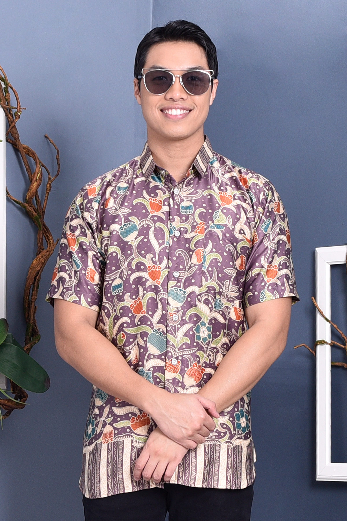 Baju Kemeja Batik Arba - Lavender