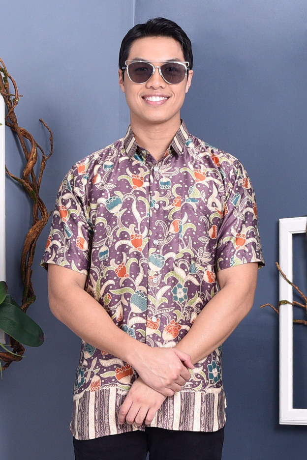 Baju Kemeja Batik Arba - Lavender