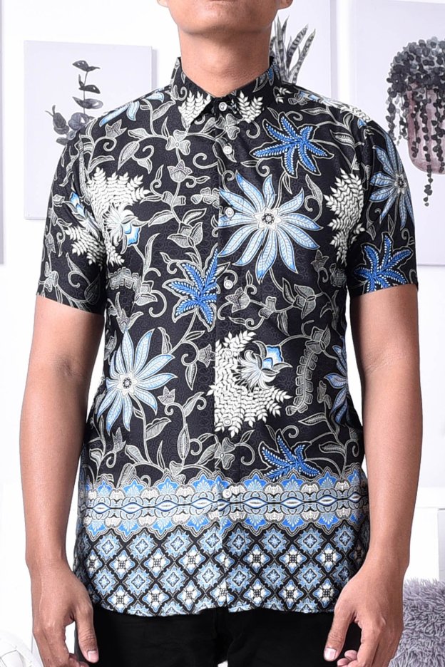 Baju Kemeja Batik Nadir - Blue