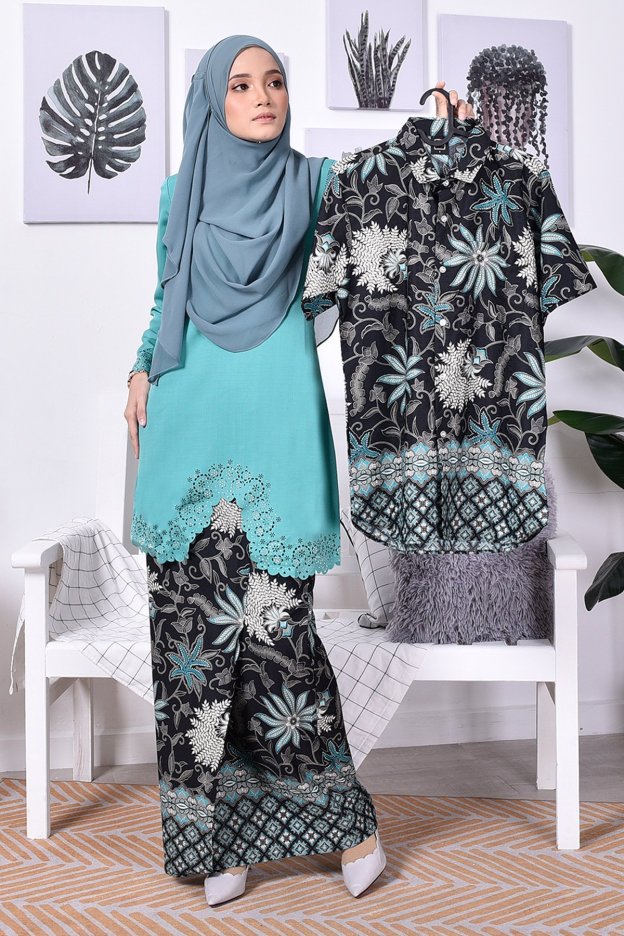 Baju Kemeja Batik Nadir - Green