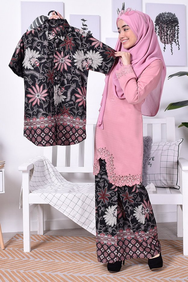 Baju Kemeja Batik Nadir - Black