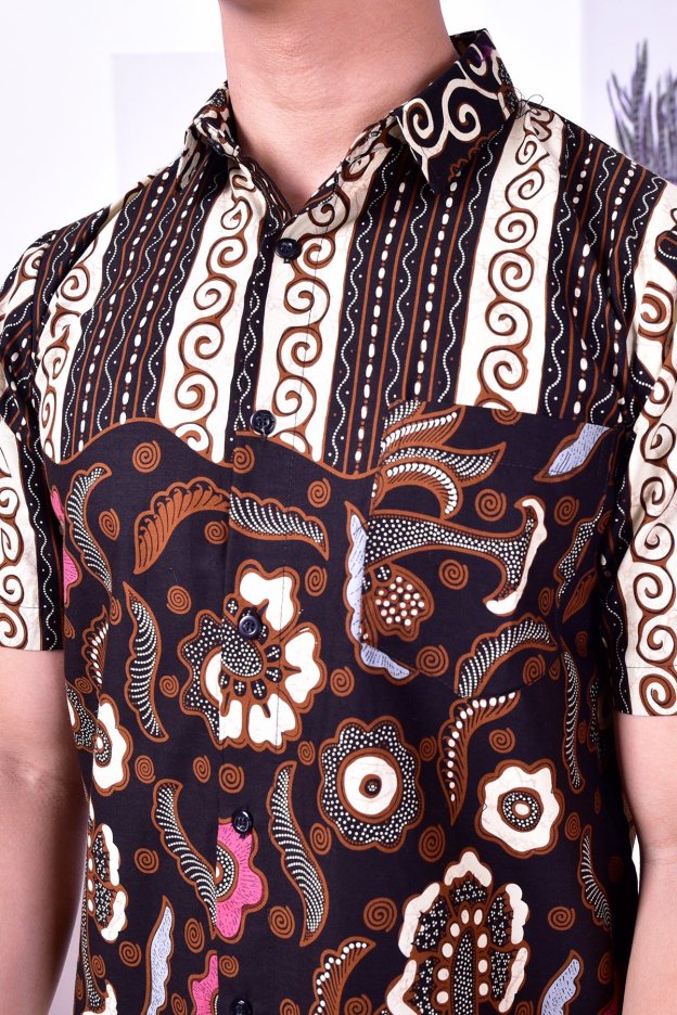 Baju Kemeja Batik Nordin - Brown