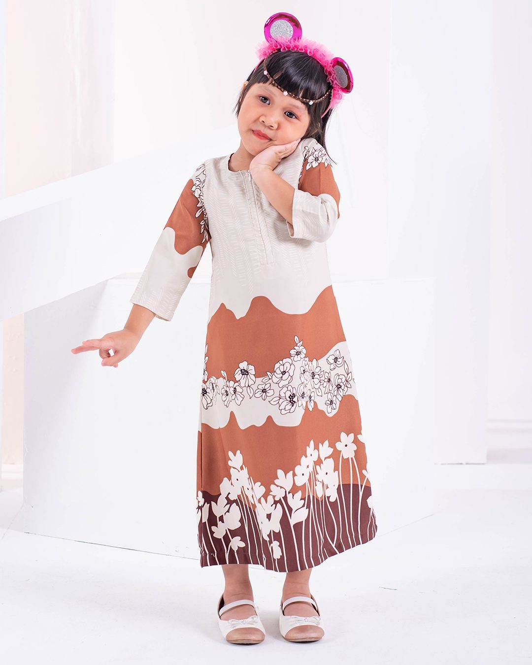 Abaya Rayyan Kids - Caramel Brown