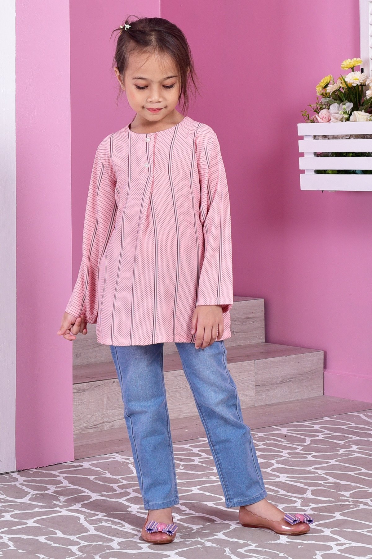 Tunic Savannah Dotty Kids - Pink