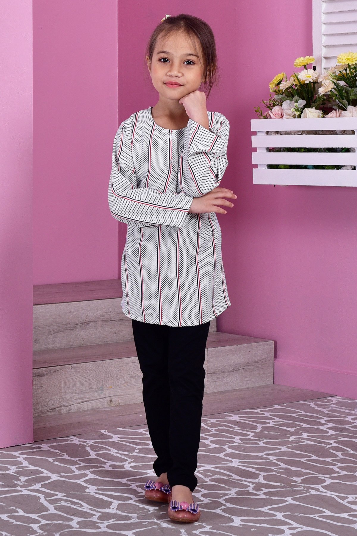Tunic Savannah Dotty Kids - Red