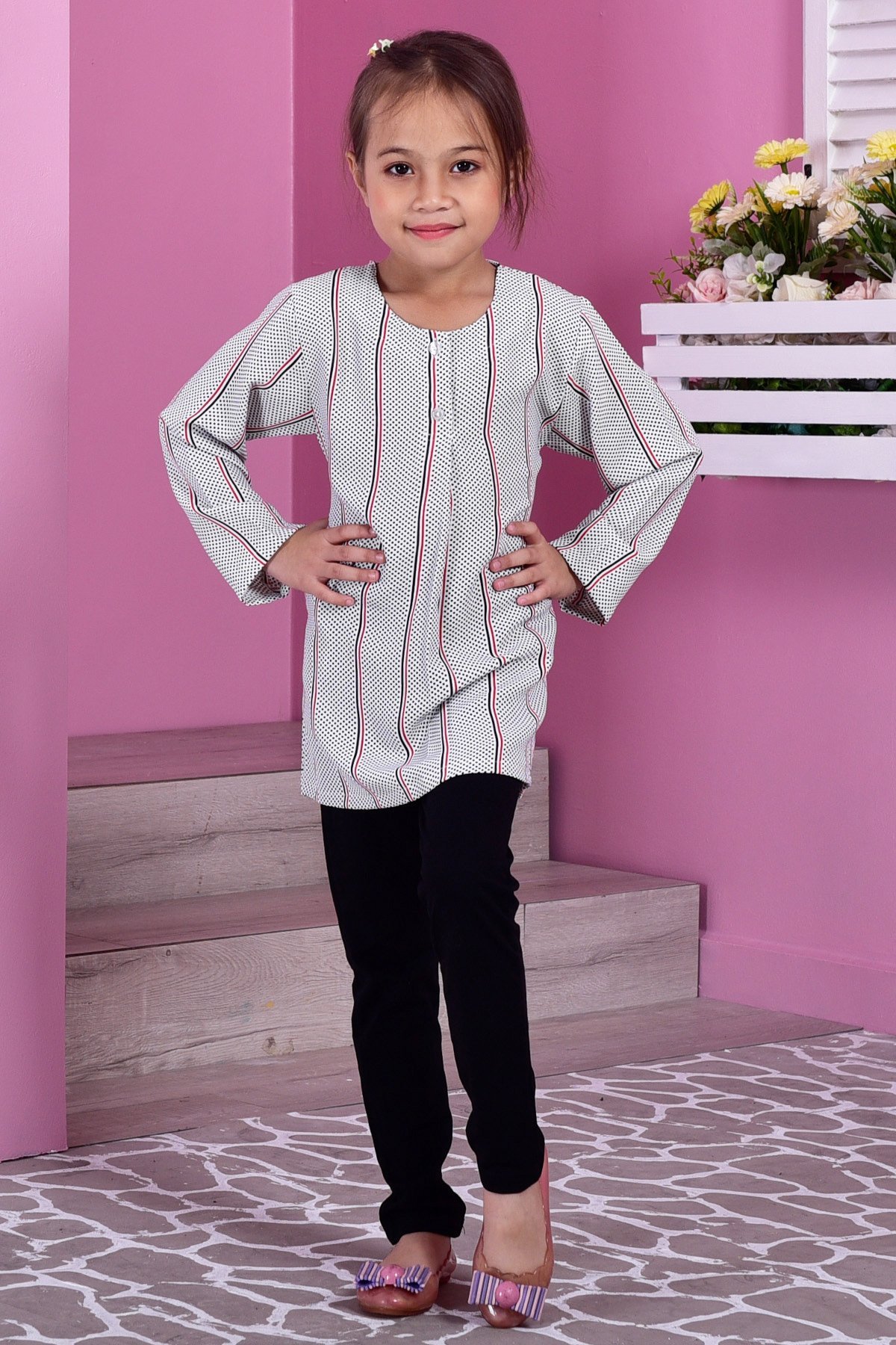 Tunic Savannah Dotty Kids - Red