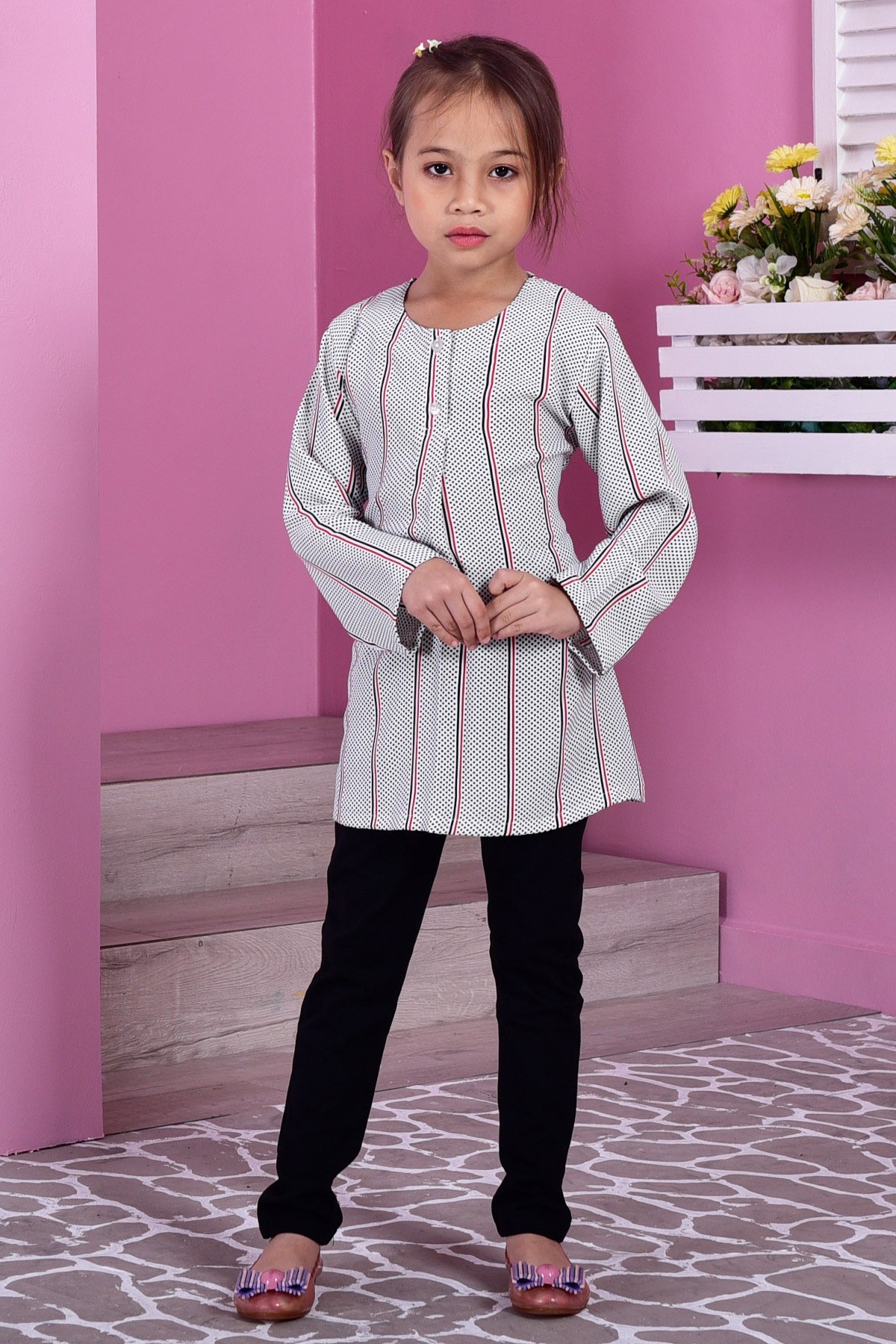 Tunic Savannah Dotty Kids - Red
