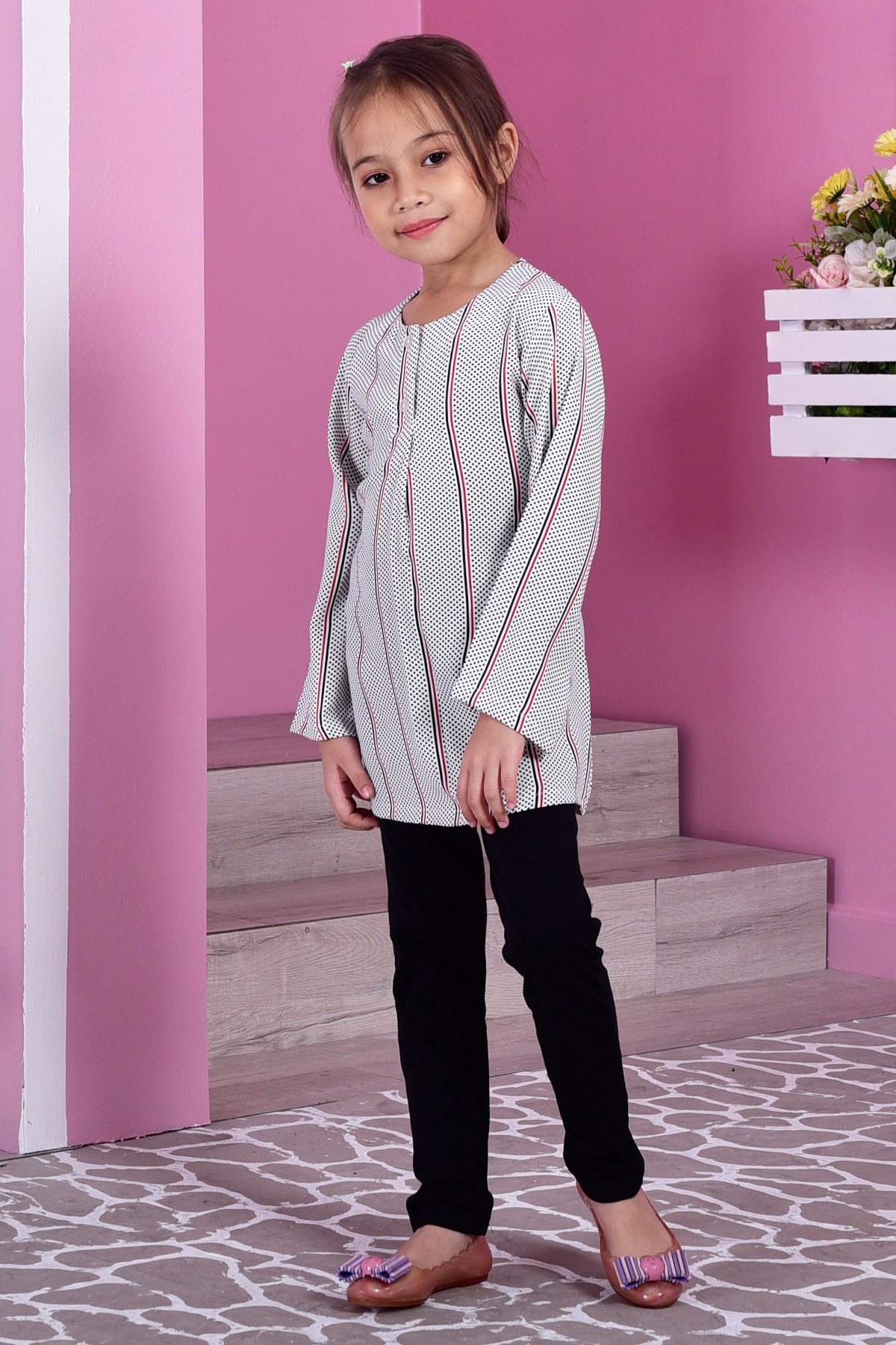 Tunic Savannah Dotty Kids - Red