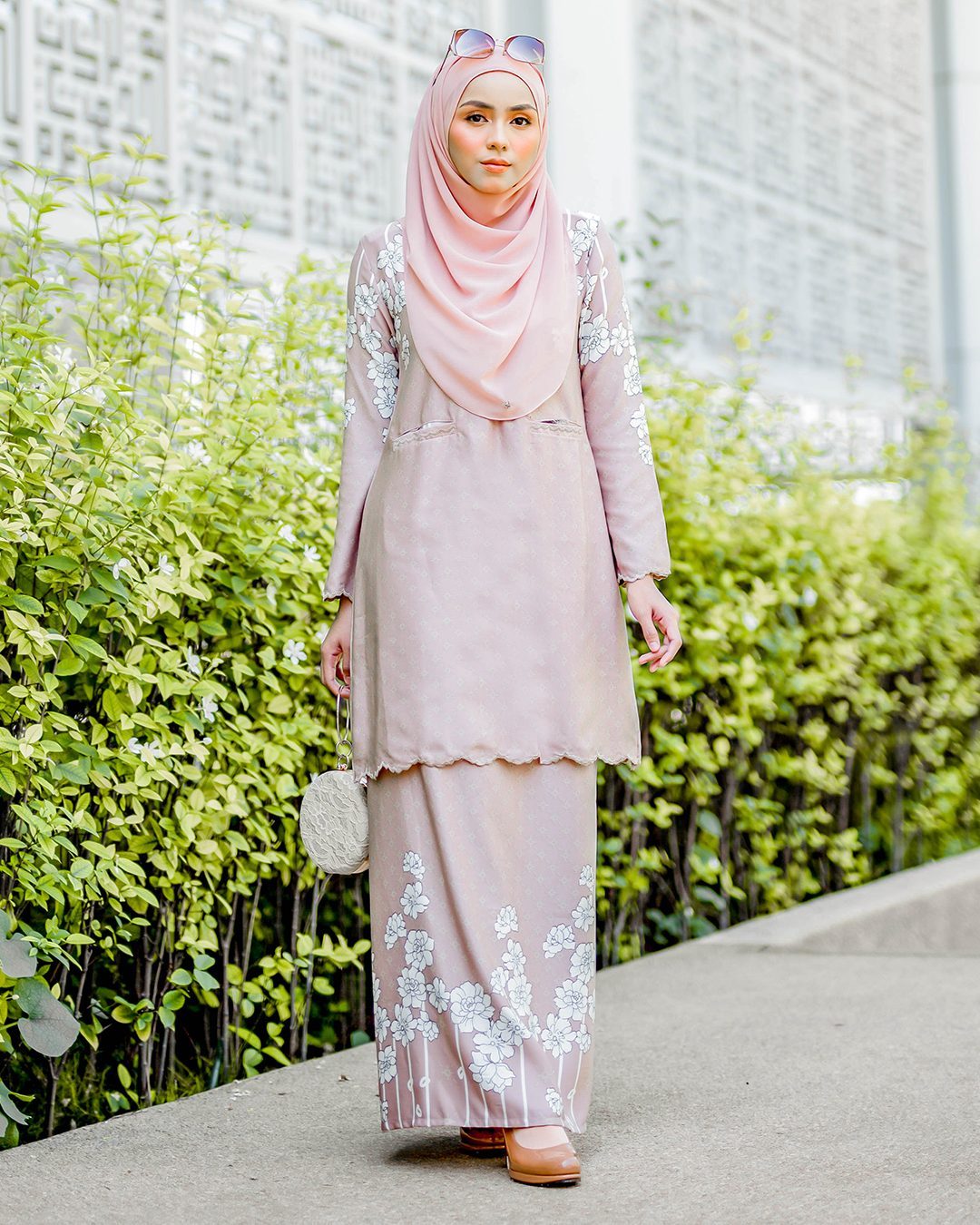 Baju Kurung Kedah Embroidery Ruwaidah - Nutty Brown