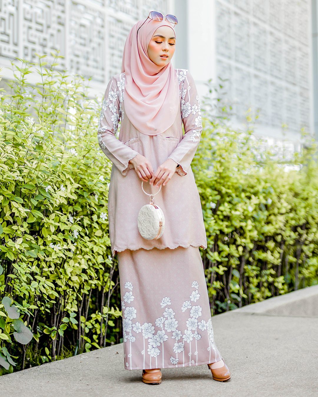 Baju Kurung Kedah Embroidery Ruwaidah - Nutty Brown