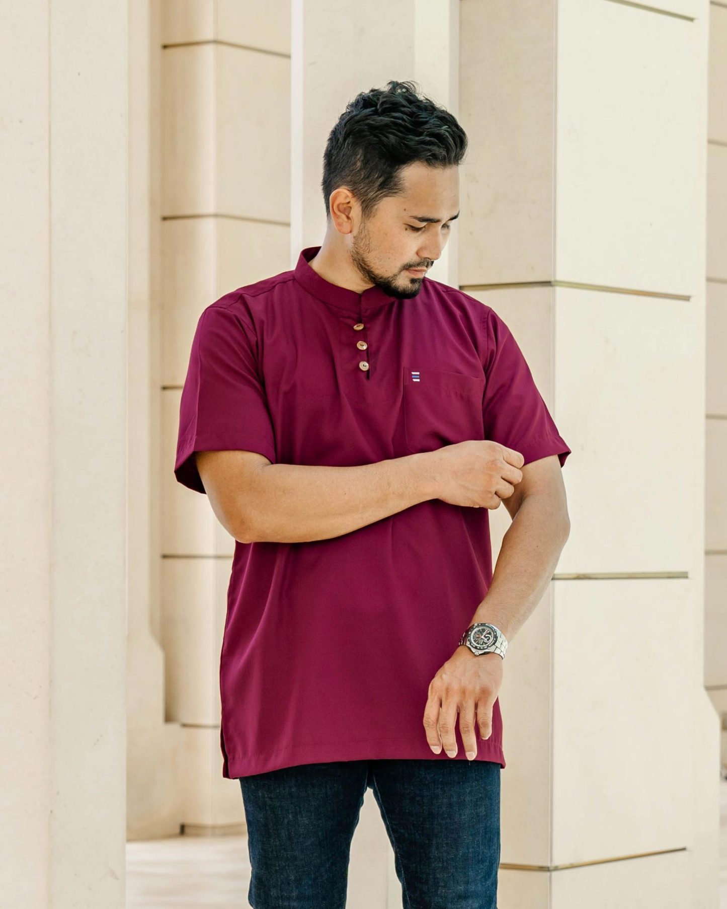 Kurta Eeman Hombre x MCC Lifestyle - Maroon