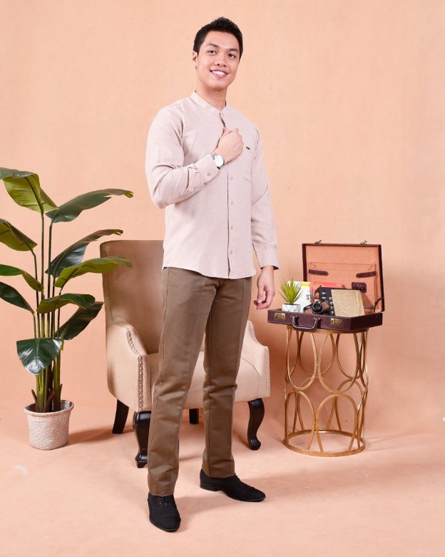 Kurta Long Sleeves Imran - Latte Cream