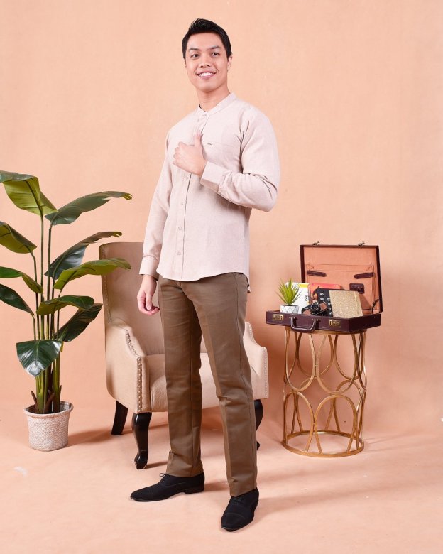 Kurta Long Sleeves Imran - Latte Cream