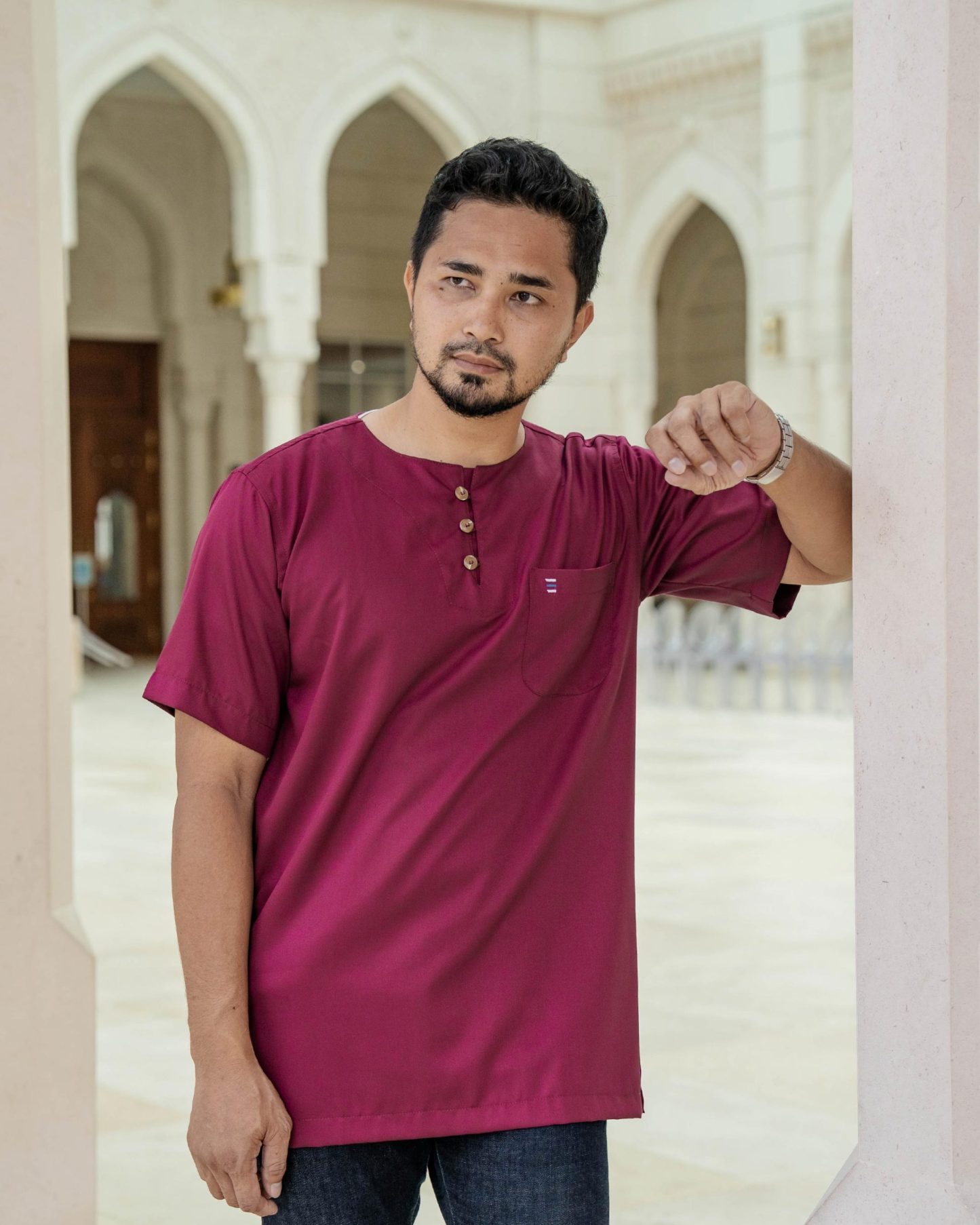 Kurta Saufi Hombre x MCC Lifestyle - Maroon