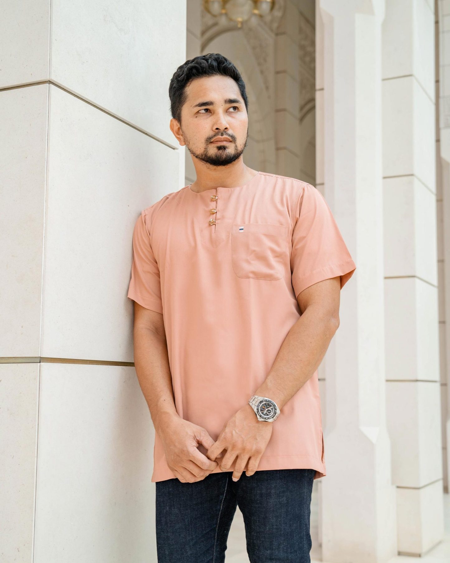 Kurta Saufi Hombre x MCC Lifestyle - Salmon