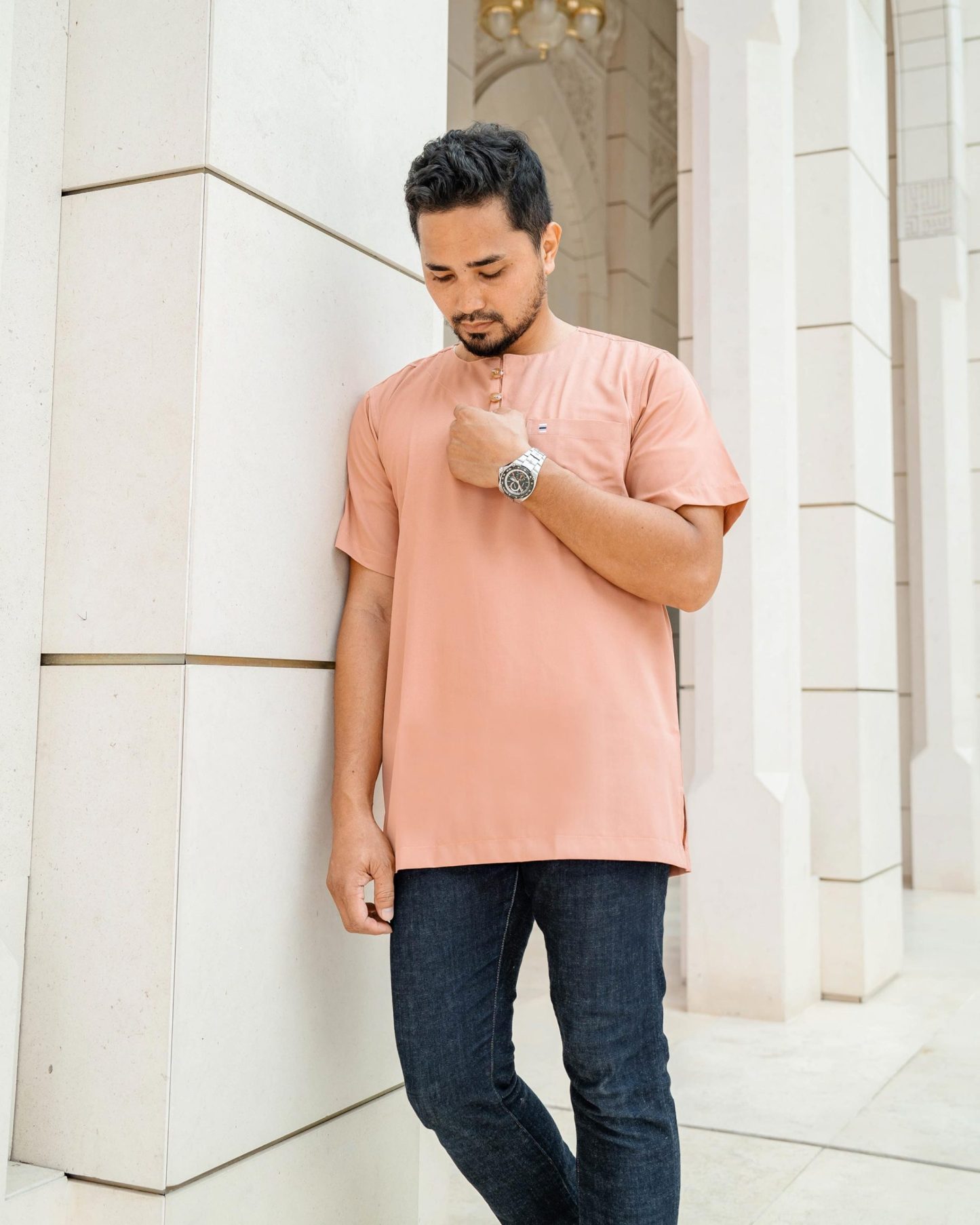 Kurta Saufi Hombre x MCC Lifestyle - Salmon