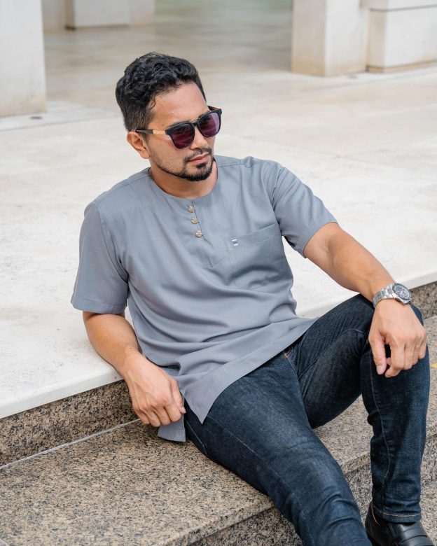 Kurta Saufi Hombre x MCC Lifestyle - Silver Grey