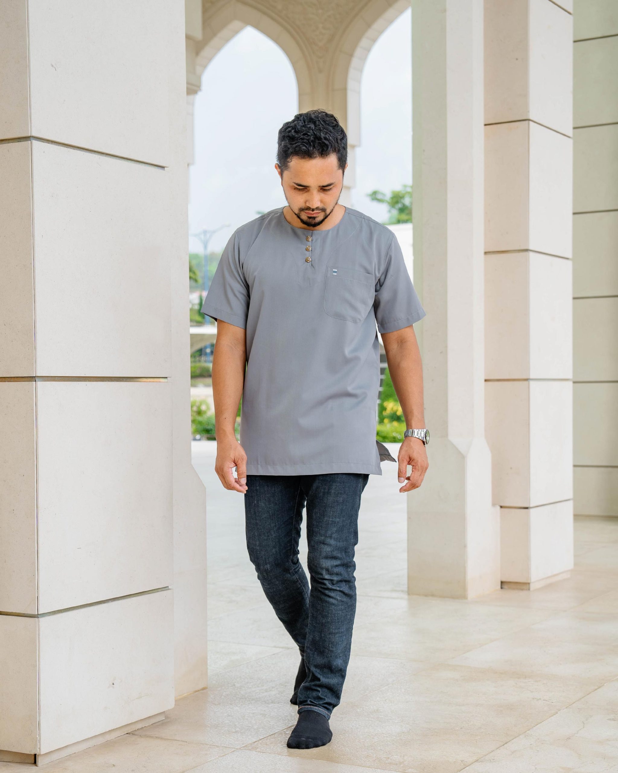 Kurta Saufi Hombre x MCC Lifestyle - Silver Grey