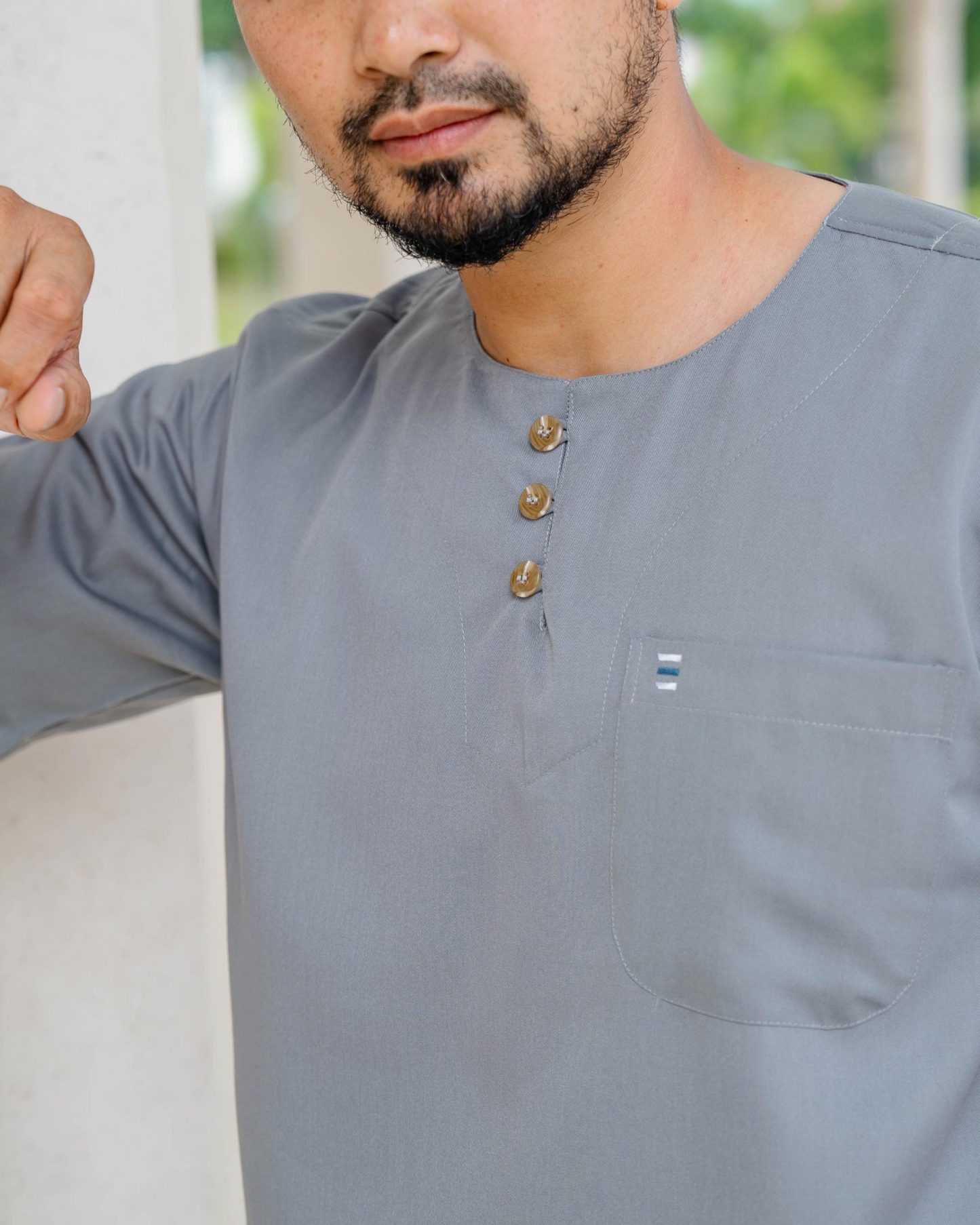 Kurta Saufi Hombre x MCC Lifestyle - Silver Grey
