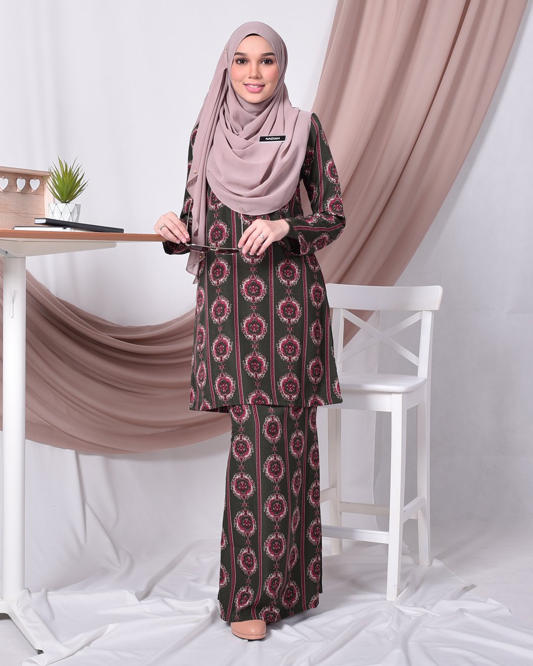 Baju Kurung Moden Adalina - Leaf Green