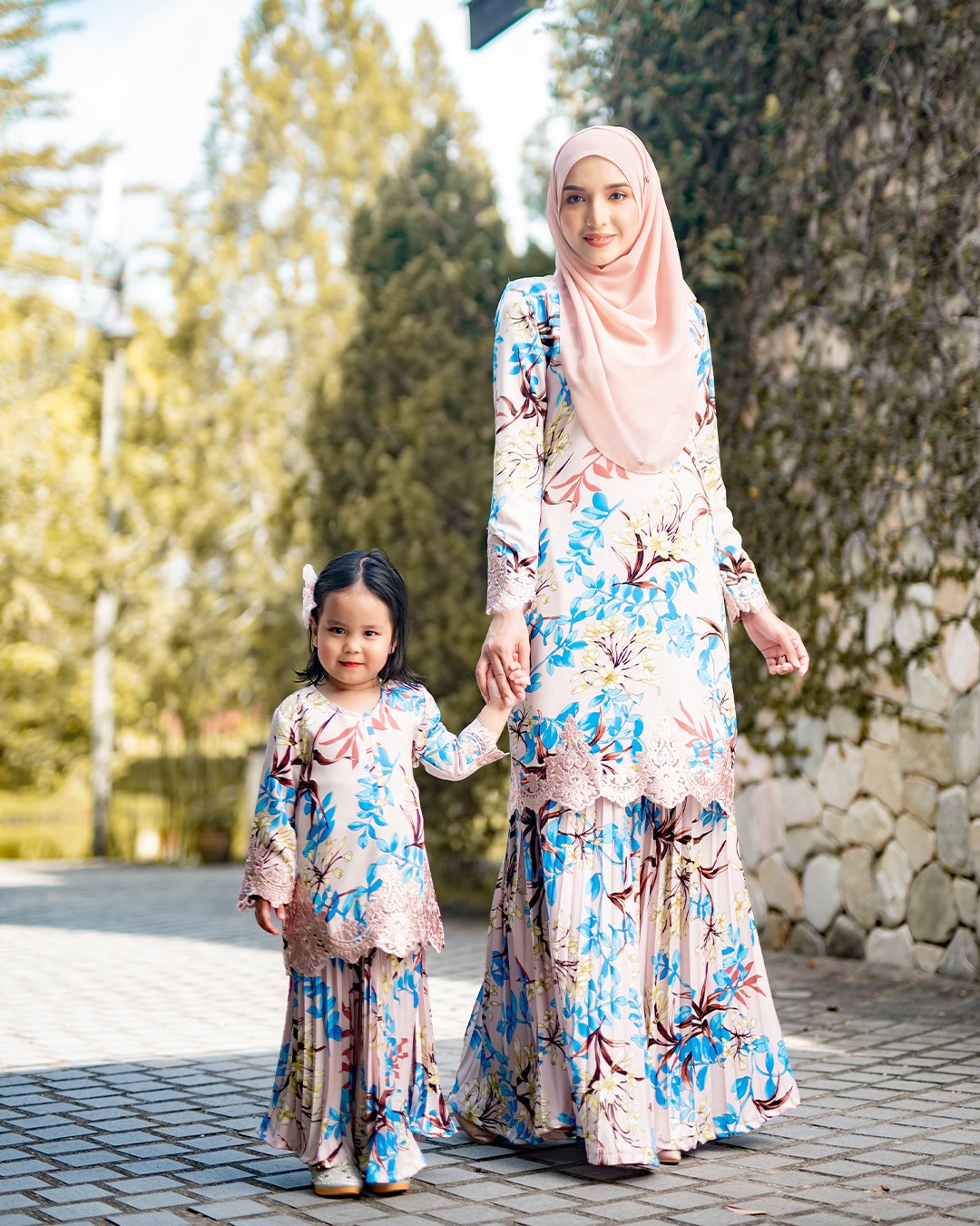 Baju Kurung Adeline Kids - Crepe Pink