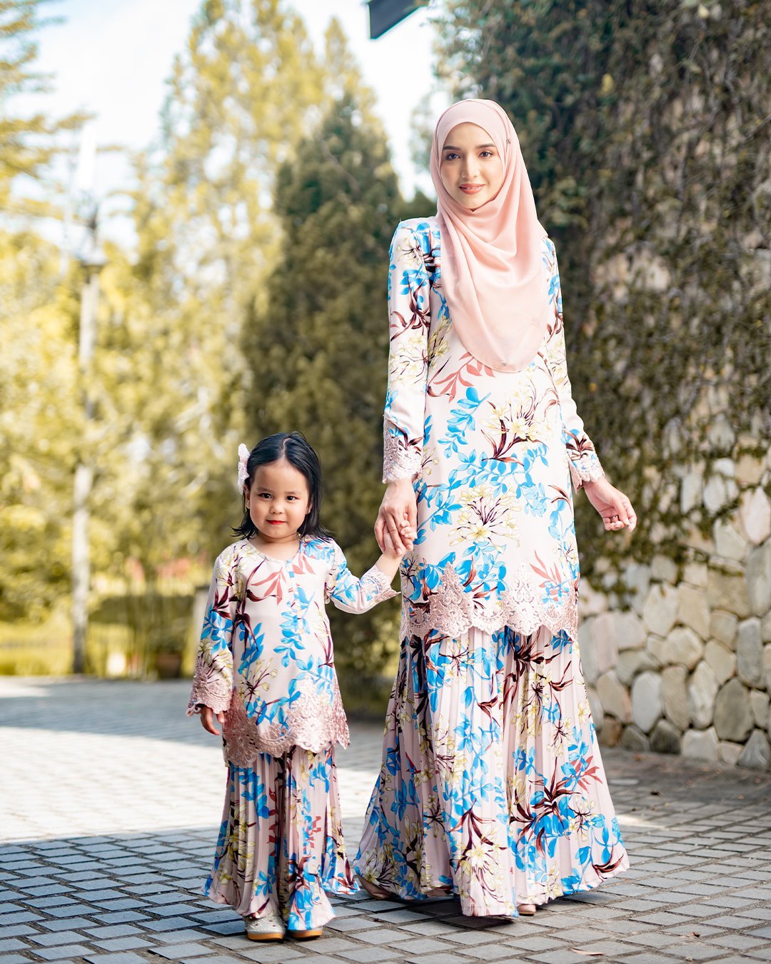 Baju Kurung Adeline Kids - Crepe Pink