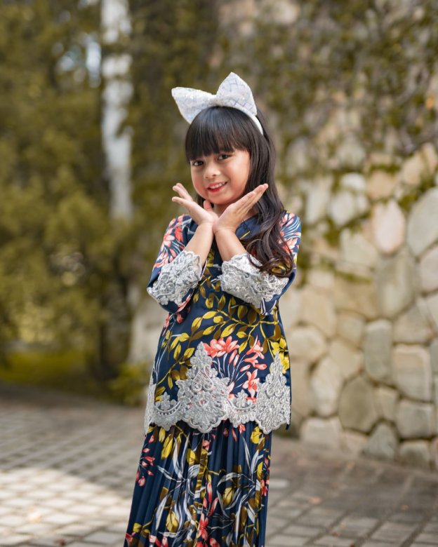 Baju Kurung Adeline Kids - Oxford Blue