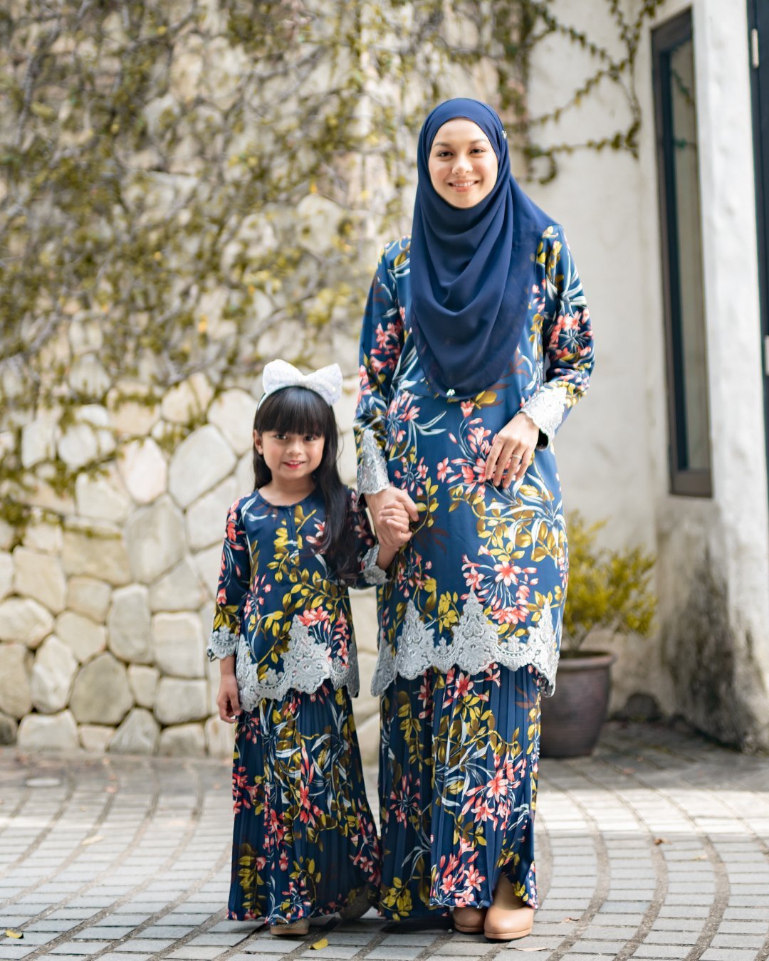 Baju Kurung Adeline Kids - Oxford Blue