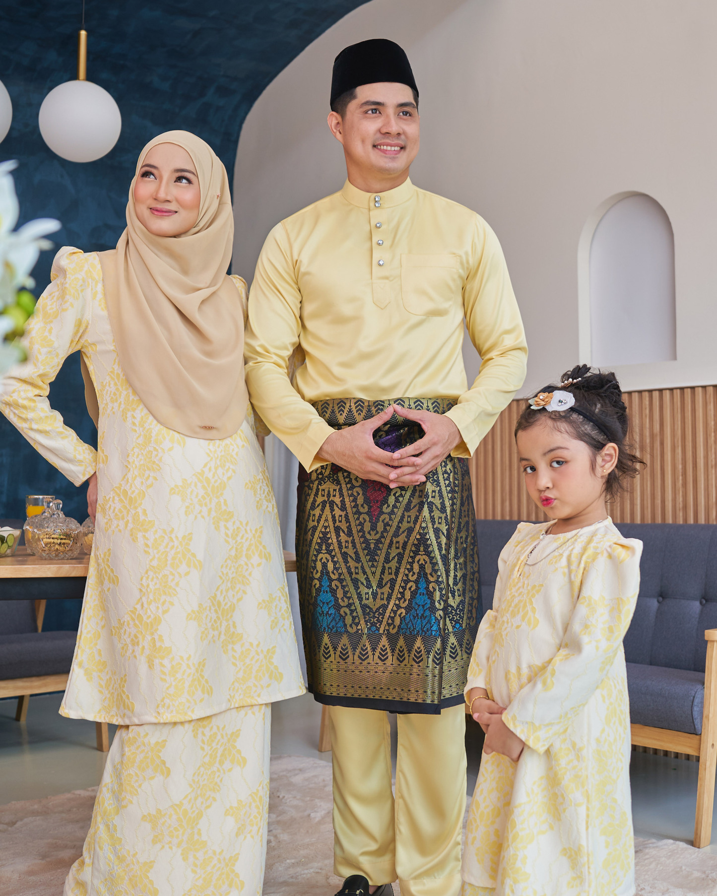 Baju Kurung Riau Lace Adiona - Buttercup