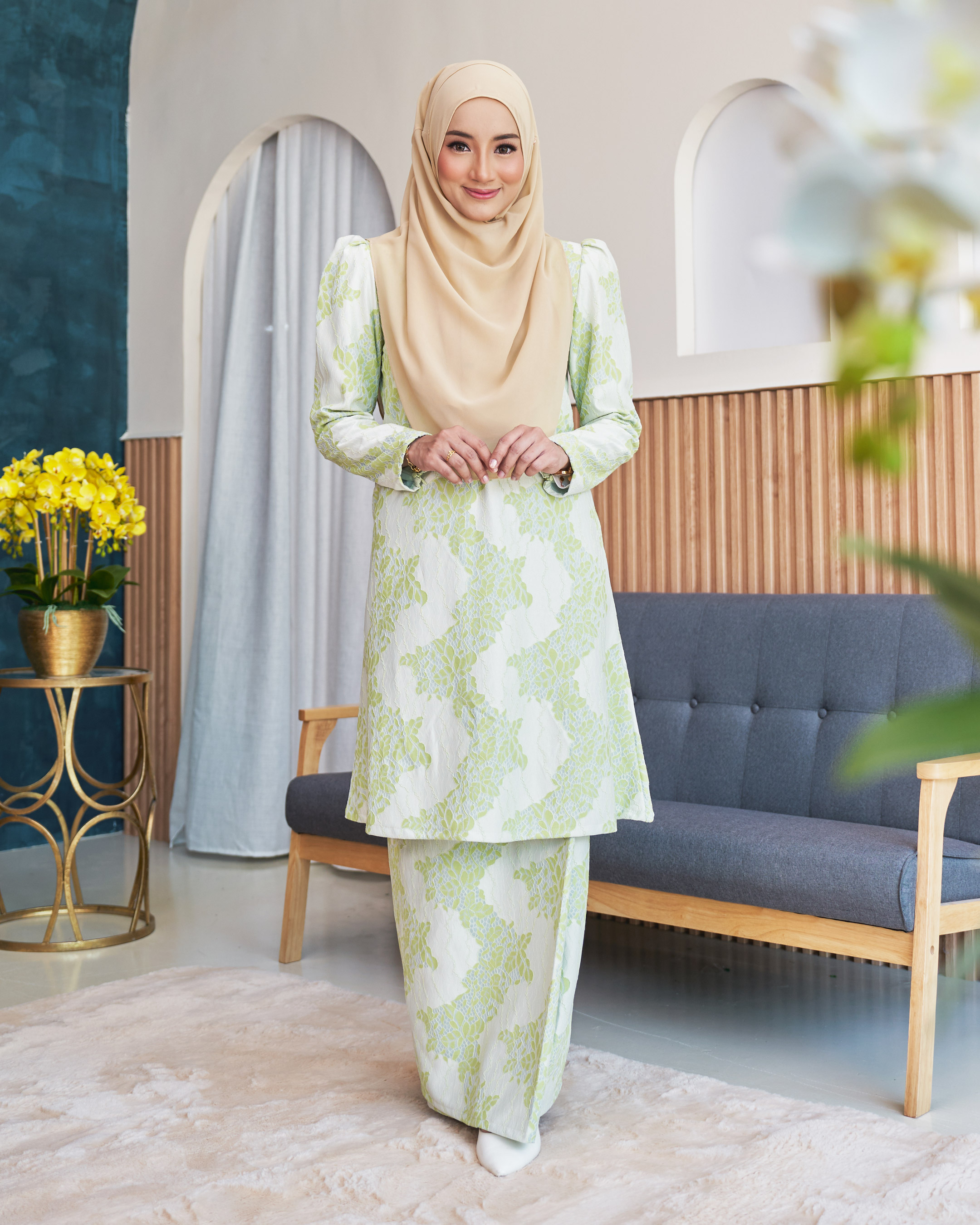 Baju Kurung Riau Lace Adiona - Harlequin