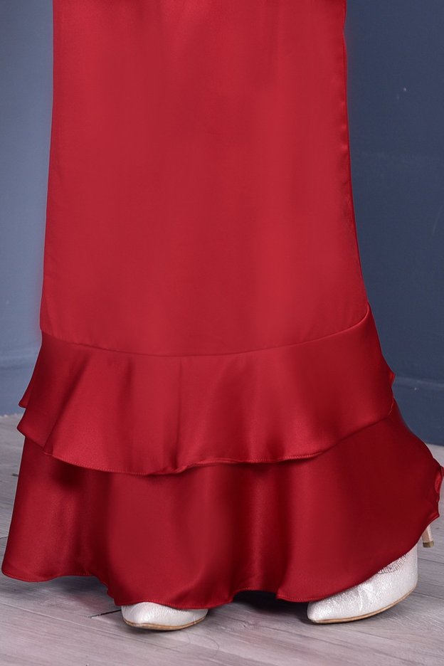 Baju Kurung Lace Allaire - Scarlet Red