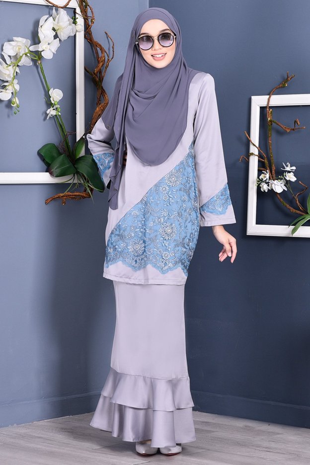 Baju Kurung Lace Allaire - Silver Lining