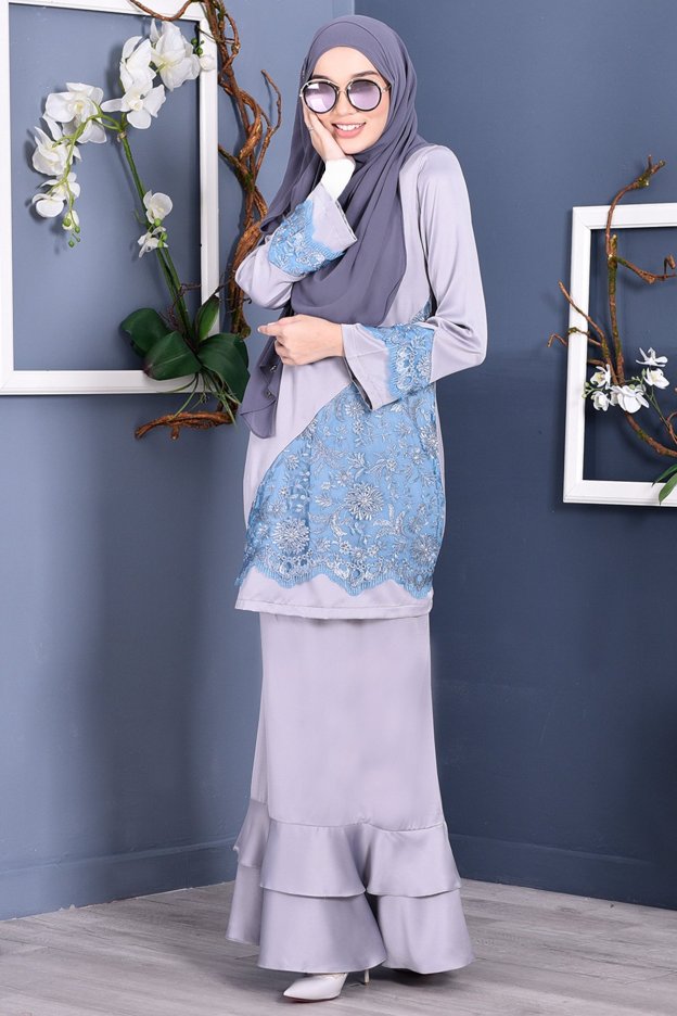 Baju Kurung Lace Allaire - Silver Lining