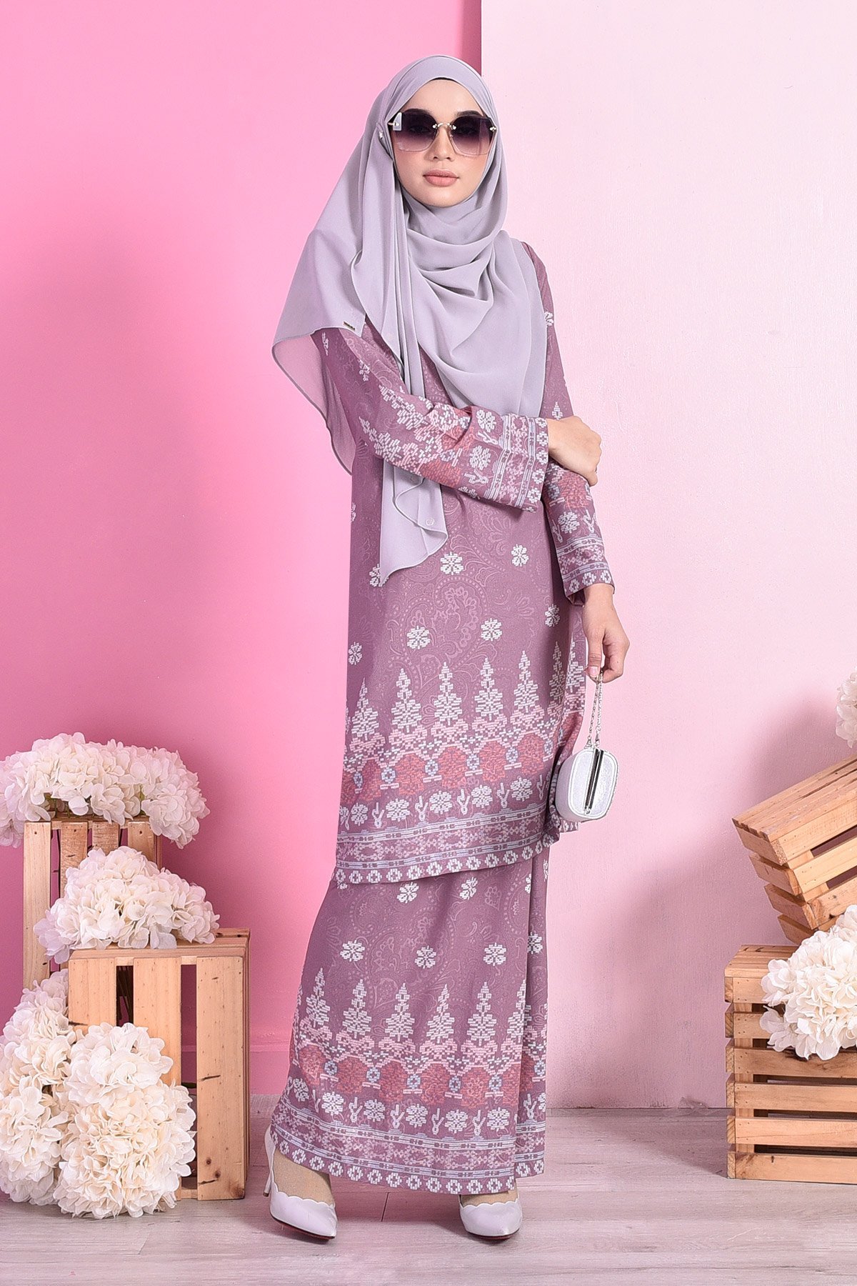 Baju Kurung Songket Amelia - Purple